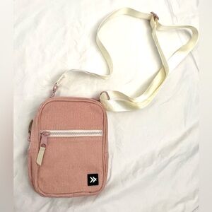 Corduroy pink thread bag